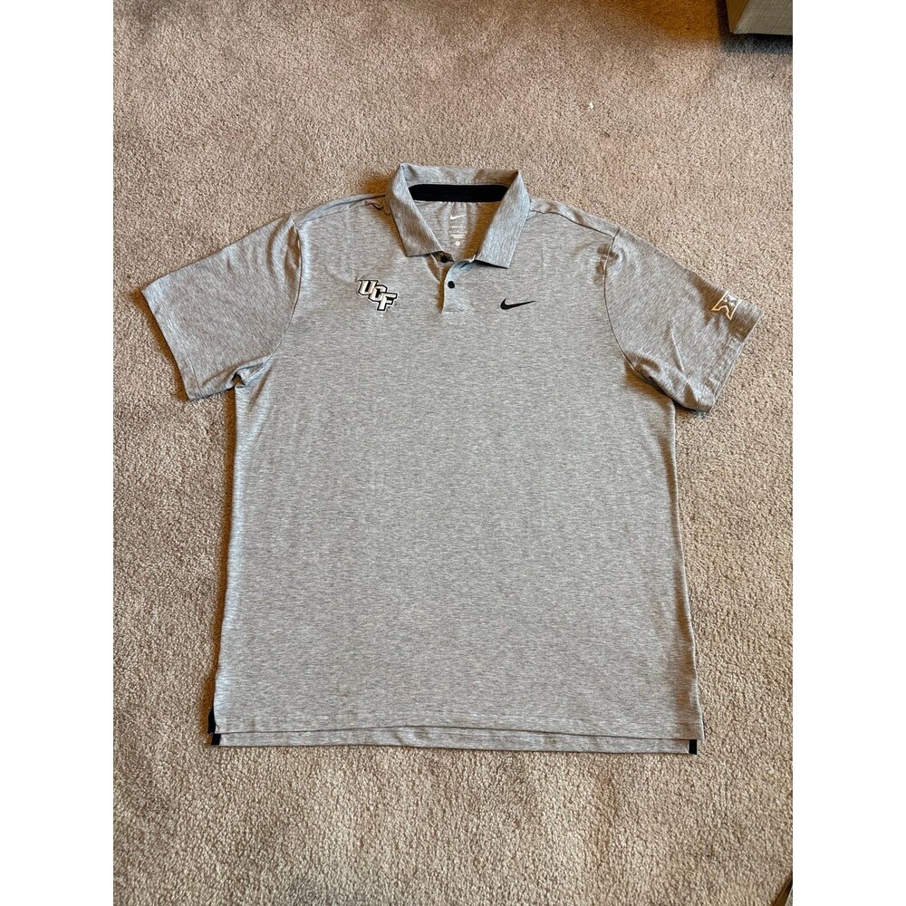 UCF Knights TEAM ISSUED Big 12 Men’s Nike Dri-Fit Athletic Polo Shirt Size XL